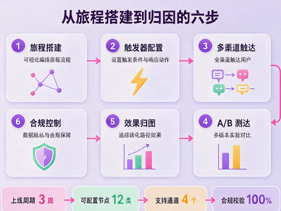 从旅程搭建到归因的六步落地路径